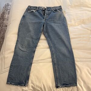 Agolde Classic Blue Straight Leg Jeans